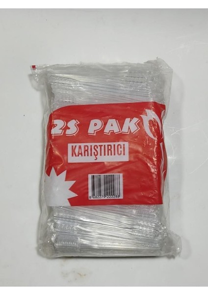 Sağlıklı Özel Üretim 250 Adet Plastik Çay Kahve Karıştırıcı Paketi Büyük Boy