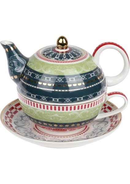 Lucky Art Lancelot Bone Tek Kısılık Demlık & Fıncan Setı