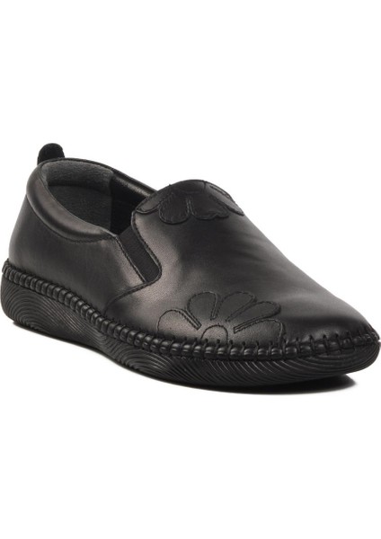 04035 Z Bej Deri Kadın Günlük Ayakkabı