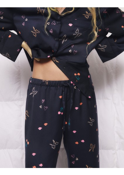 Dream Satin Desenli Pijama Takımı fırsatları