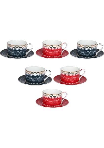 Lucky Art Lancelot Bone 6lı Cay Fıncanı Setı
