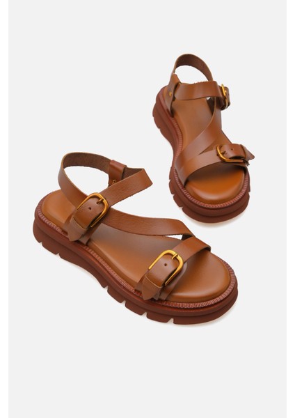 - Günlük Kadın Deri Sandalet