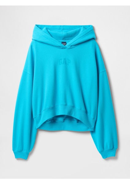 Kadın Mavi Gap Logo Vintagesoft Crop Fleece Sweatshirt fiyatları