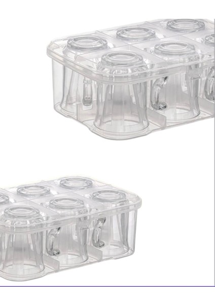 Bhrstore- 6 Bölmeli Çay Bardağı Taşıma / Saklama Aparatı Kutusu Seyahat Piknik Karavan Bardaklık fiyatları