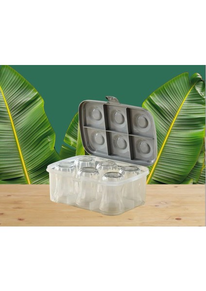 Bhrstore- 6 Bölmeli Çay Bardağı Taşıma / Saklama Aparatı Kutusu Seyahat Piknik Karavan Bardaklık modelleri