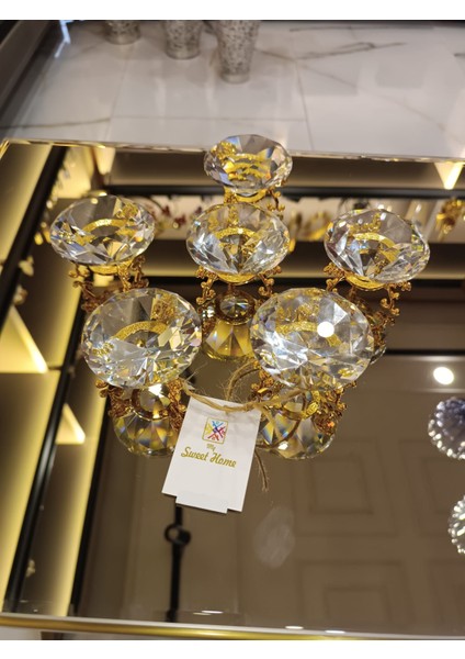 Zamak Ayaklı Kristal Yüzüklük Altın fiyatları