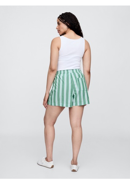 Kadın Yeşil Poplin Şort modelleri