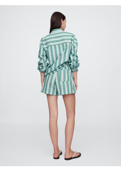 Kadın Yeşil Poplin Şort indirimleri