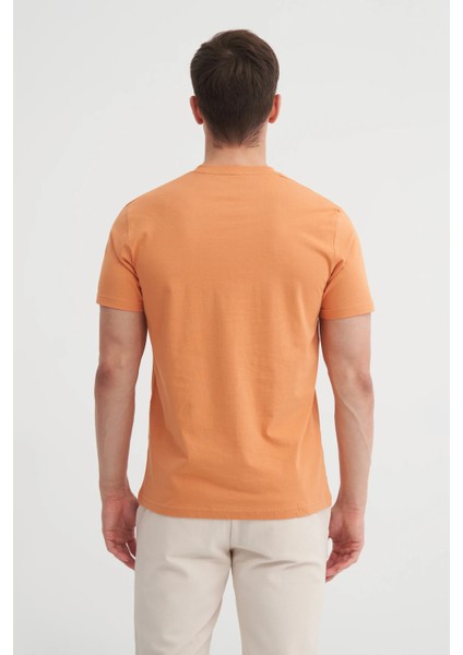 Bisiklet Yaka Somon Erkek T-Shirt 4165