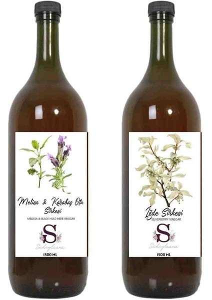 Doğal Melisa & Karabaş Otu Sirkesi 1500 ml - İğde Sirkesi 1500 ml