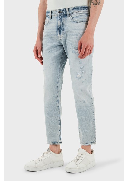 Pamuklu Regular Fit Normal Bel Düz Paça Jeans Erkek Kot Pantolon 50537835 455 fiyatları