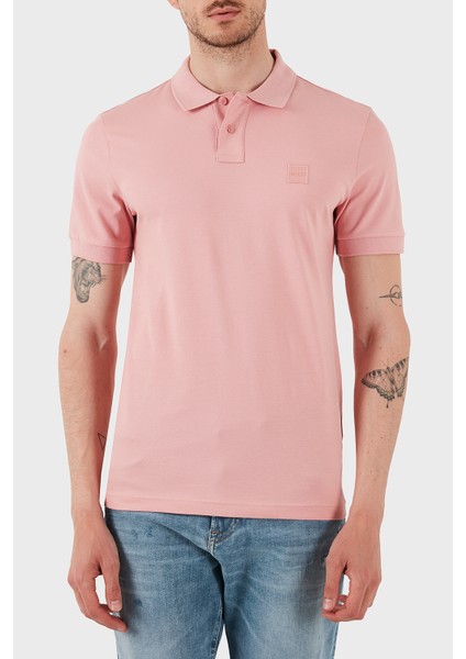 Hugo Logolu Streç Pamuklu Slim Fit Düğmeli Polo Yaka T Shirt Erkek Polo Yaka T Shirt 50507803 694