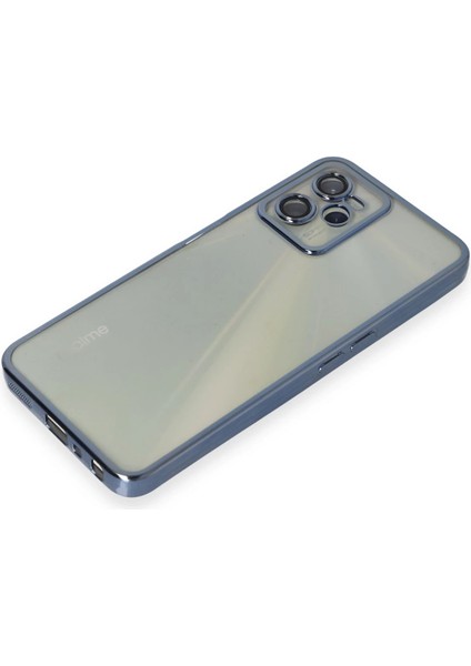 Realme C35 Kılıf Razer Lensli Silikon - Açık Mavi Mrayd