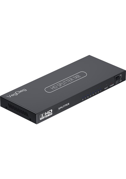 1080P Full Hd 1 Giriş 8 Çıkış HDMI Splitter Görüntü Ayırıcı Bölücü Adaptör