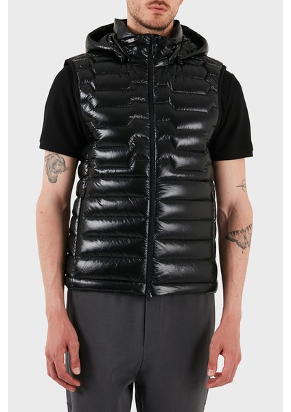 Su Itici Regular Fit Kuş Tüyü Dolgulu Çıkarılabilir Kapüşonlu Şişme Yelek Erkek Yelek 50529691 001