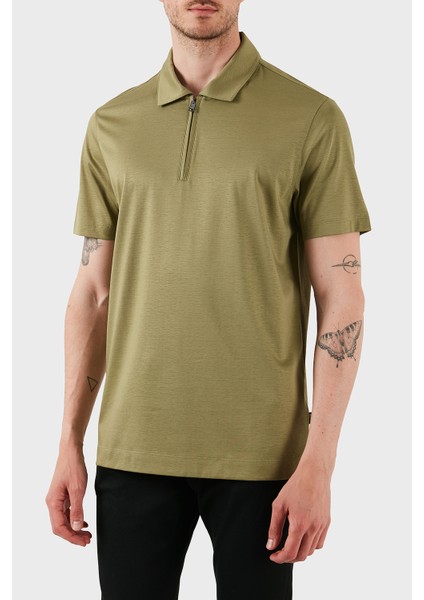 Pamuk Karışımlı Regular Fit Yarım Fermuarlı Polo Yaka T Shirt Erkek T Shirt 50537954 311 fırsatları