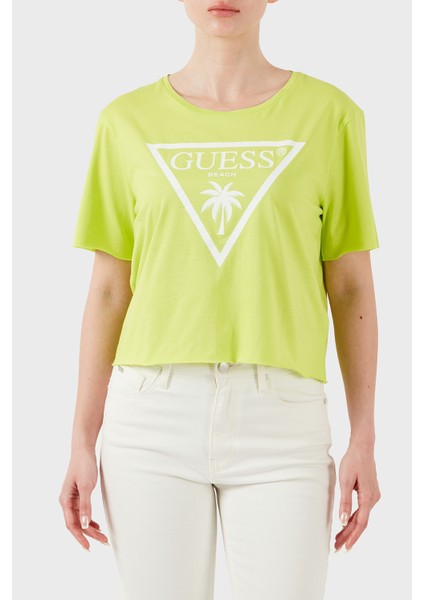 Ss Cn Logo Pamuklu Cropped Fit T Shirt E02I01JA914 Bayan Crop E02I01 JA914 G8BU