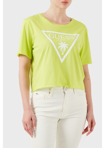 Ss Cn Logo Pamuklu Cropped Fit T Shirt E02I01JA914 Bayan Crop E02I01 JA914 G8BU