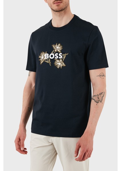 Pamuklu Işleme Detaylı Regular Fit Bisiklet Yaka T Shirt Erkek T Shirt 50536796 404 indirimleri