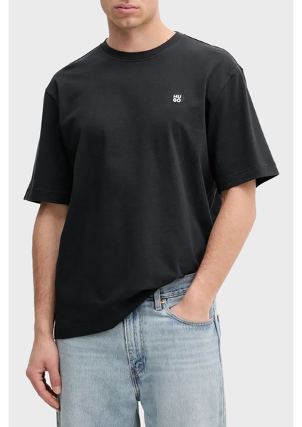 % 100 Pamuk Relaxed Fit Bisiklet Yaka Logolu T Shirt Erkek T Shirt 50539052 001