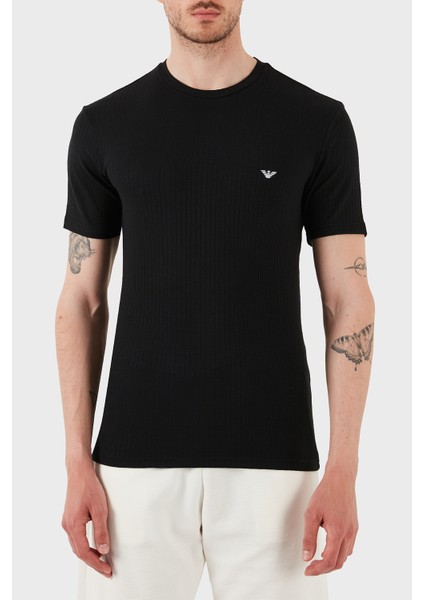 Streç Slim Fit Bisiklet Yaka T Shirt Erkek T Shirt EM000379 AF12034 UC001