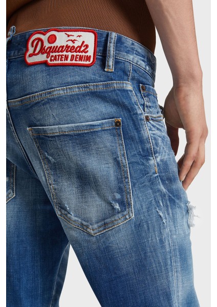 Streç Pamuklu Skinny Fit Normal Bel Dar Paça Jeans Erkek Kot Pantolon S71LB1577 S30342 470