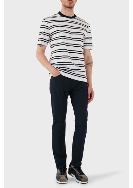 Çizgili Pamuk Regular Fit Bisiklet Yaka T Shirt Erkek T Shirt 50520298 405 fiyatları
