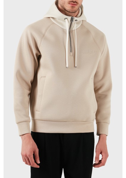 Pamuklu Relaxed Fit Yarım Fermuarlı Kapüşonlu Yaka Sweat Erkek Sweat 50531360 275 fırsatları