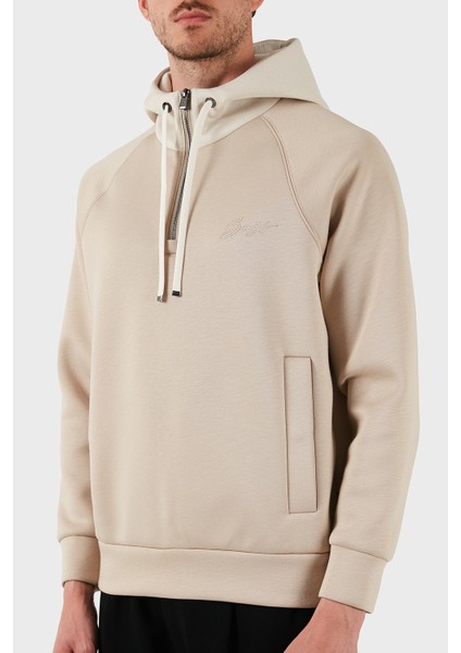 Pamuklu Relaxed Fit Yarım Fermuarlı Kapüşonlu Yaka Sweat Erkek Sweat 50531360 275 indirimleri