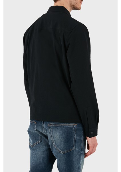 Oversize Fit Uzun Kollu Cepli Fermuarlı Gömlek Erkek Gömlek 50539223 001
