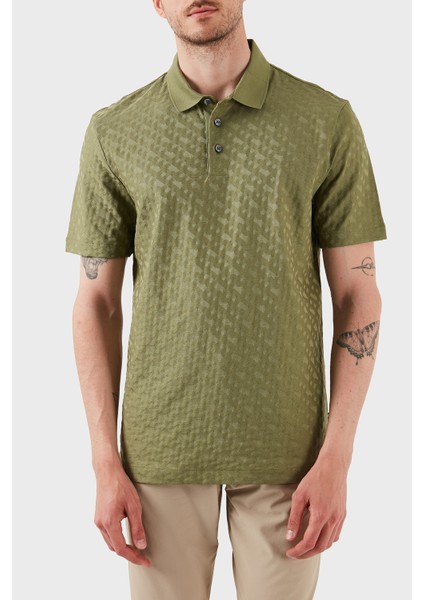 Monogram Logo Baskılı Regular Fit Düğmeli Polo Yaka T Shirt Erkek Polo Yaka T Shirt 50537132 311 modelleri