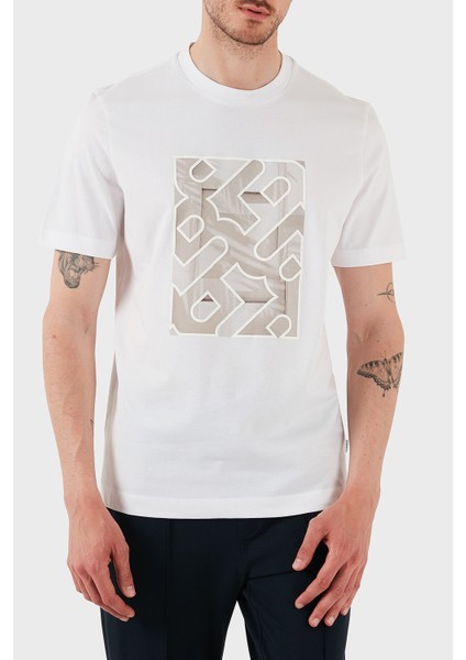 Pamuk Regular Fit Bisiklet Yaka Desenli T Shirt Erkek T Shirt 50538438 102