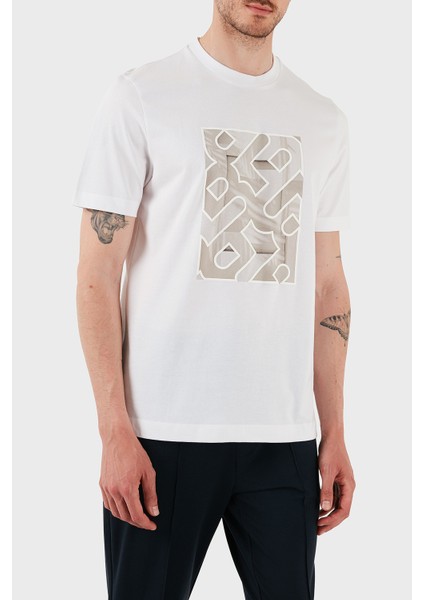 Pamuk Regular Fit Bisiklet Yaka Desenli T Shirt Erkek T Shirt 50538438 102 modelleri