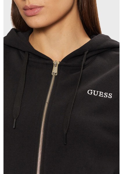 Sofia Pamuklu Regular Fit Kapüşonlu Sweat O5RQ01KCO31 Bayan Sweat O5RQ01 KCO31 Jblk