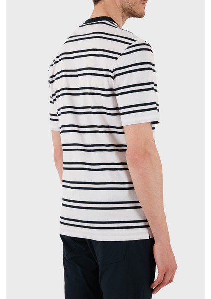 Çizgili Pamuk Regular Fit Bisiklet Yaka T Shirt Erkek T Shirt 50520298 405 modelleri