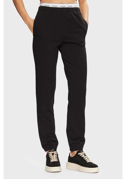 Sofia Pamuklu Regular Fit Yüksek Bel Lastikli Paça Jogger Pantolon O5RB01KCO31 Bayan Pantolon O5RB01 KCO31 Jblk