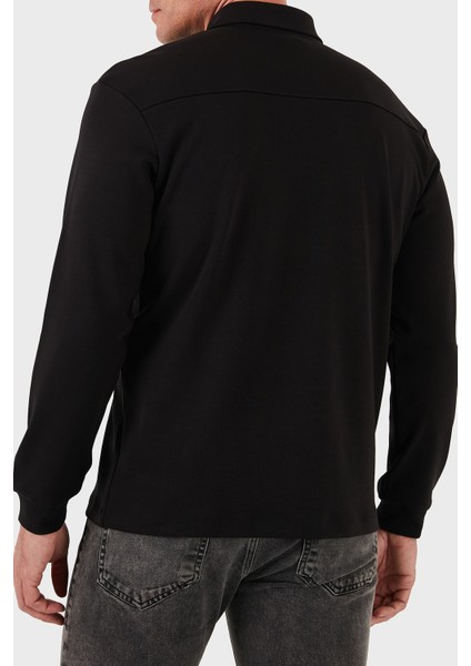 Logolu Regular Fit Uzun Kollu Düğmeli Polo Yaka T Shirt Erkek Polo Yaka T Shirt 50542578 001 modelleri