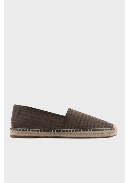 Deri Tamamı Logolu Espadril Erkek Ayakkabı X4S030 XR338 U582