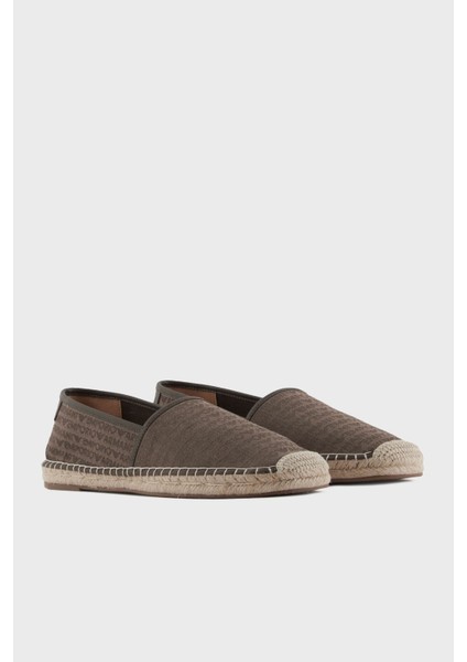 Deri Tamamı Logolu Espadril Erkek Ayakkabı X4S030 XR338 U582