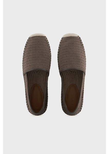 Deri Tamamı Logolu Espadril Erkek Ayakkabı X4S030 XR338 U582
