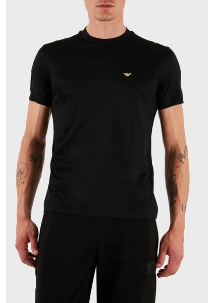 Pamuk Karışımlı Regular Fit Bisiklet Yaka T Shirt Erkek T Shirt EM001702 AF10017 MC184