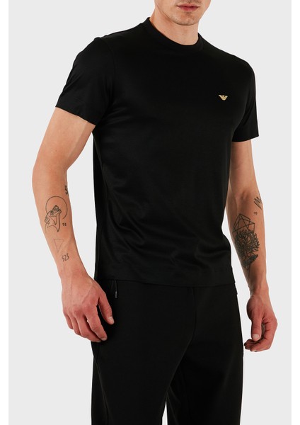 Pamuk Karışımlı Regular Fit Bisiklet Yaka T Shirt Erkek T Shirt EM001702 AF10017 MC184 fırsatları