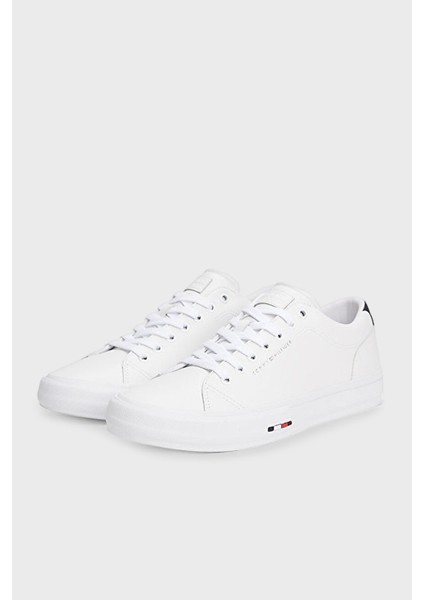 Logolu Deri Sneaker Ayakkabı Erkek Ayakkabı FM0FM05312 0k5 modelleri