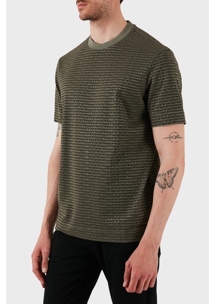 Jakarlı Regular Fit Pamuklu Bisiklet Yaka T Shirt Erkek T Shirt EM001288 AF10017 F8108