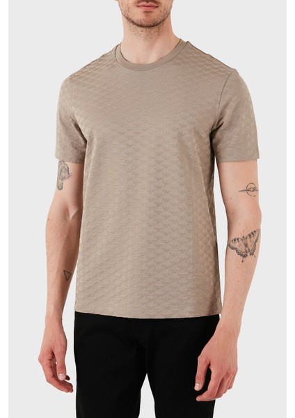 Tamamı Logolu Pamuk Slim Fit Bisiklet Yaka T Shirt Erkek T Shirt 8N1TL7 1jhwz U6167