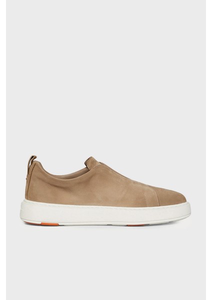 Logolu Süet Kalın Tabanlı Slip-On Sneaker Ayakkabı Erkek Ayakkabı MBCD21995BARTFEHE10