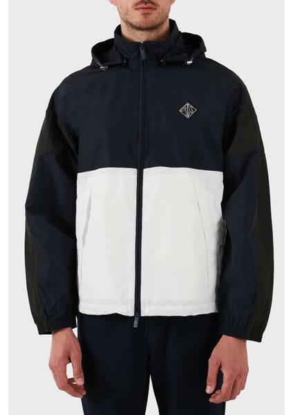 Armani Exchance Renk Bloklu Regular Fit Çıkarılabilir Kapüşonlu Ceket Erkek Ceket XM000190 AF12012 MB071