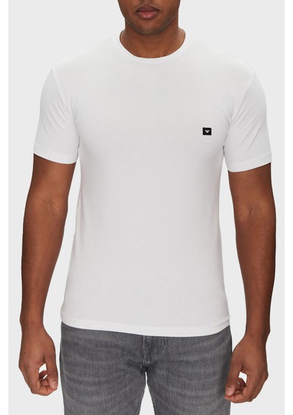 Streç Pamuklu Fitted Fit Bisiklet Yaka T Shirt Erkek T Shirt EM000379 AF10785 U0002