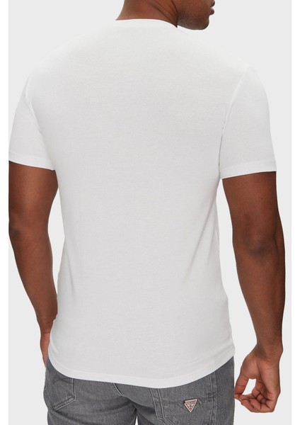 Streç Pamuklu Fitted Fit Bisiklet Yaka T Shirt Erkek T Shirt EM000379 AF10785 U0002 fiyatları