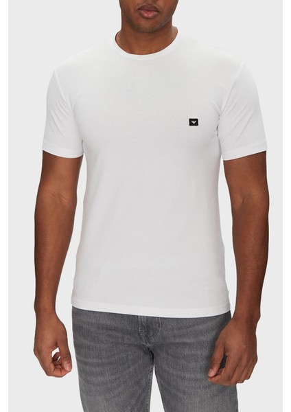 Streç Pamuklu Fitted Fit Bisiklet Yaka T Shirt Erkek T Shirt EM000379 AF10785 U0002 fırsatları